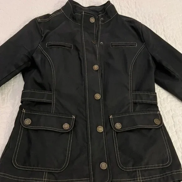 Boden Black Utility Jacket with Button Details - Picture 1 of 4